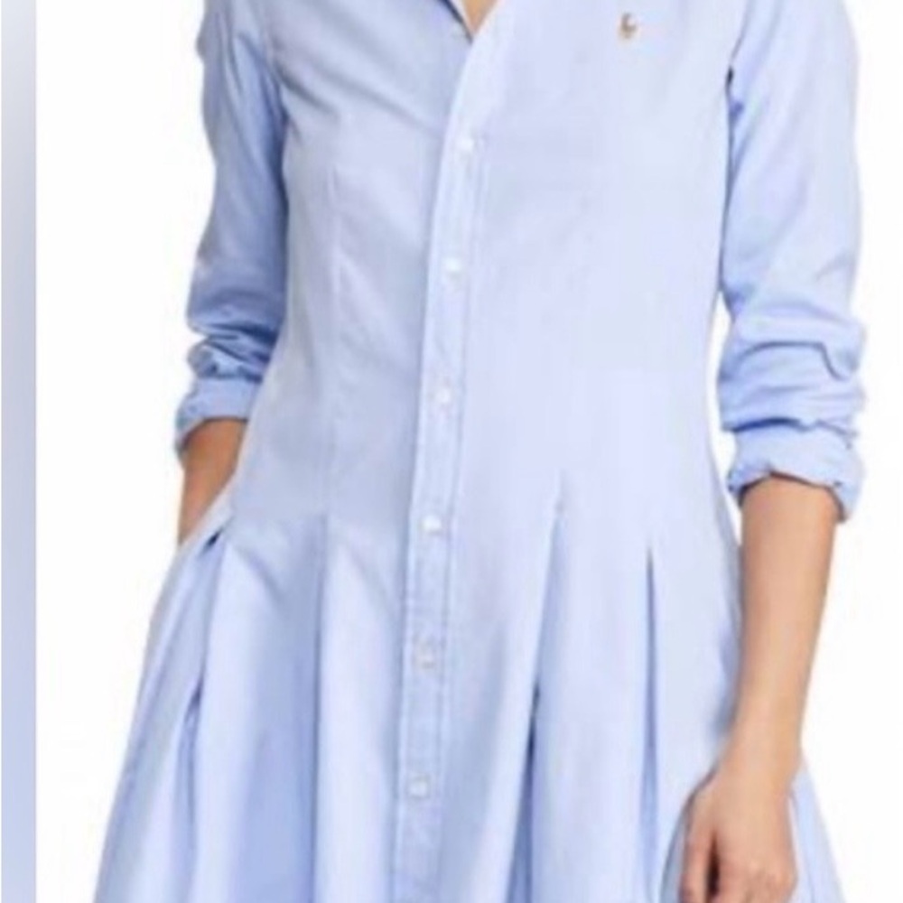 Ralph Lauren Light Blue Shirt Mini Dress